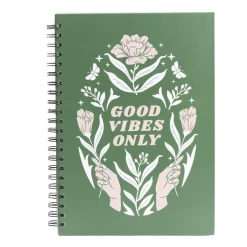 Carnet spirale A4 à lignes Good Vibes Only 200 pages