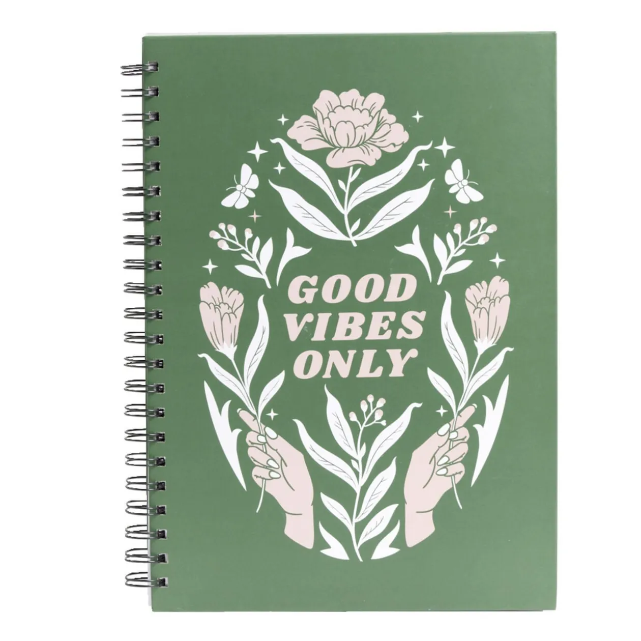 Carnet spirale A4 à lignes Good Vibes Only 200 pages