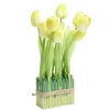 Carré de tulipe artificielle rose 15x8xH39cm