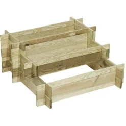 Carré potager et composteur en pin 78x78xH.38cm