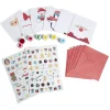 Carte de Noël x6 à confectionner avec tampons et stickers < Gifi Online