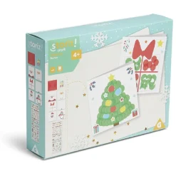 Carte de Noël x6 à confectionner avec tampons et stickers < Gifi Online