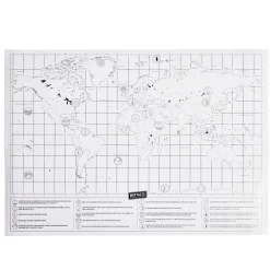 Carte du monde à gratter en papier 30x60cm