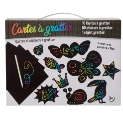 Cartes à gratter art créatif enfant