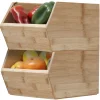Casier en bambou superposable 1 case 15xP20xH25cm