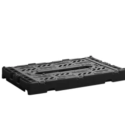 Casier pliable en plastique noir 27x17xH11cm