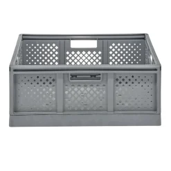 Casier pliant 40L plastique gris 54,5x16,5xH27,5m