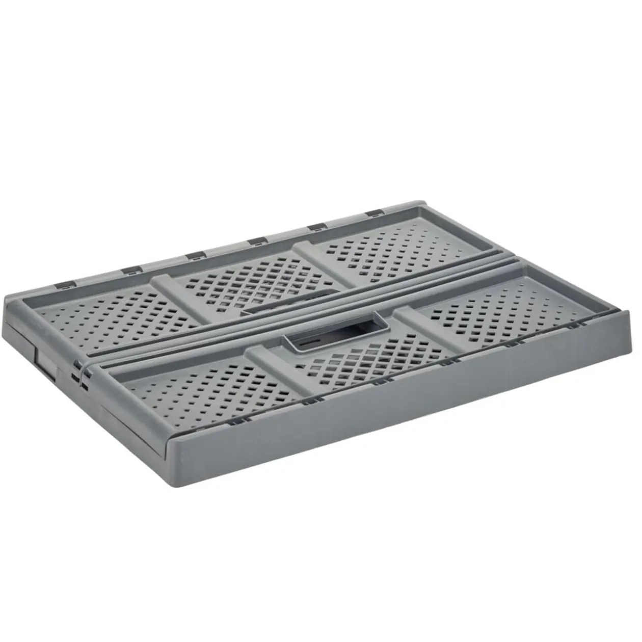 Casier pliant 40L plastique gris 54,5x16,5xH27,5m