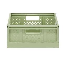 Casier pliant 14L plastique vert 38,5x16,5xH27,5cm