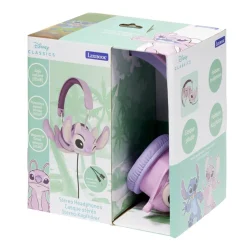 Casque audio enfant filaire Disney Stitch plastique pliable rose