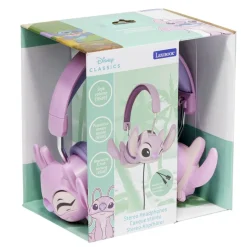 Casque audio enfant filaire Disney Stitch plastique pliable rose