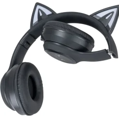 Casque audio enfant oreille chat LED RGB bluetooth USBC et micro (3 modèles)