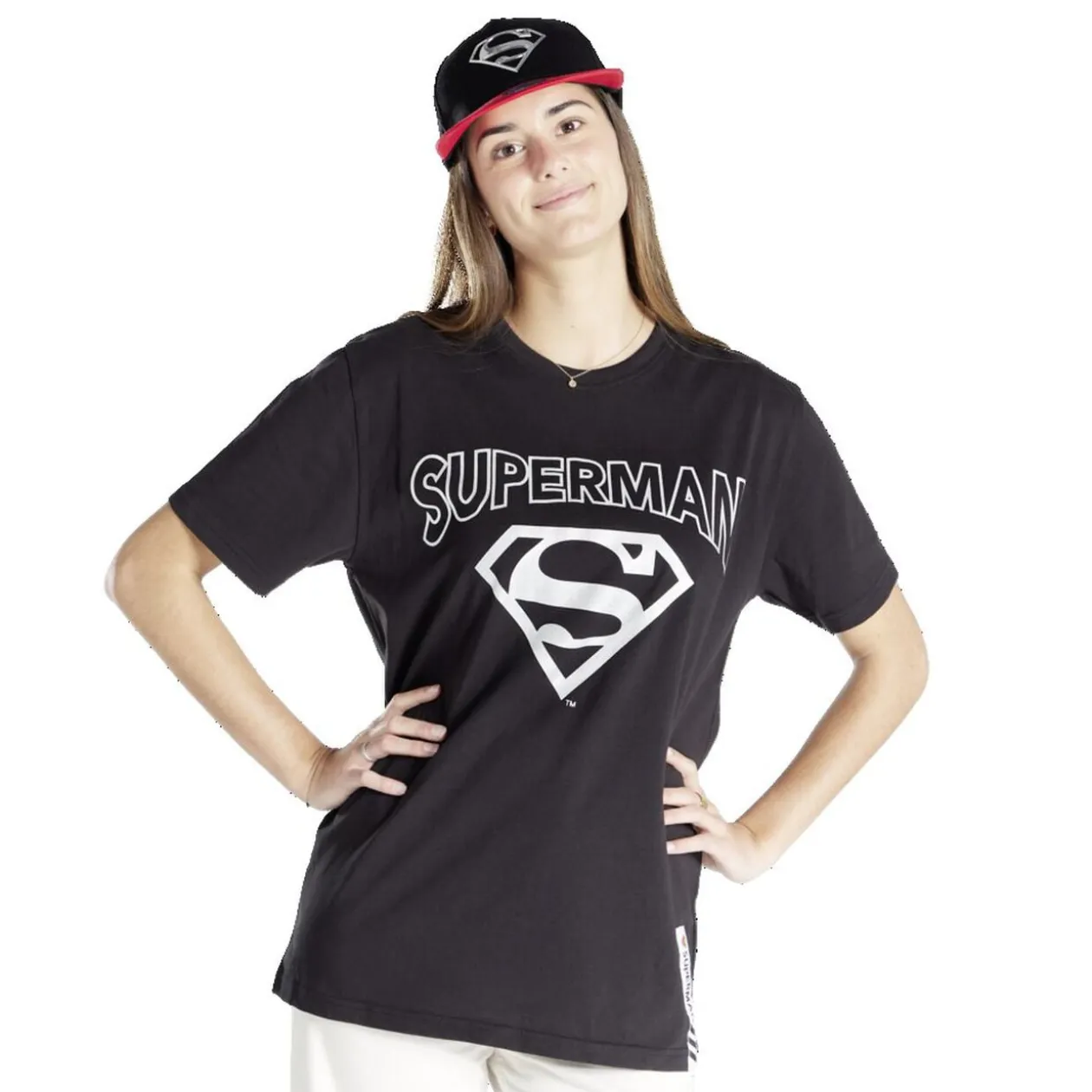Casquette Superman coton noir et rouge