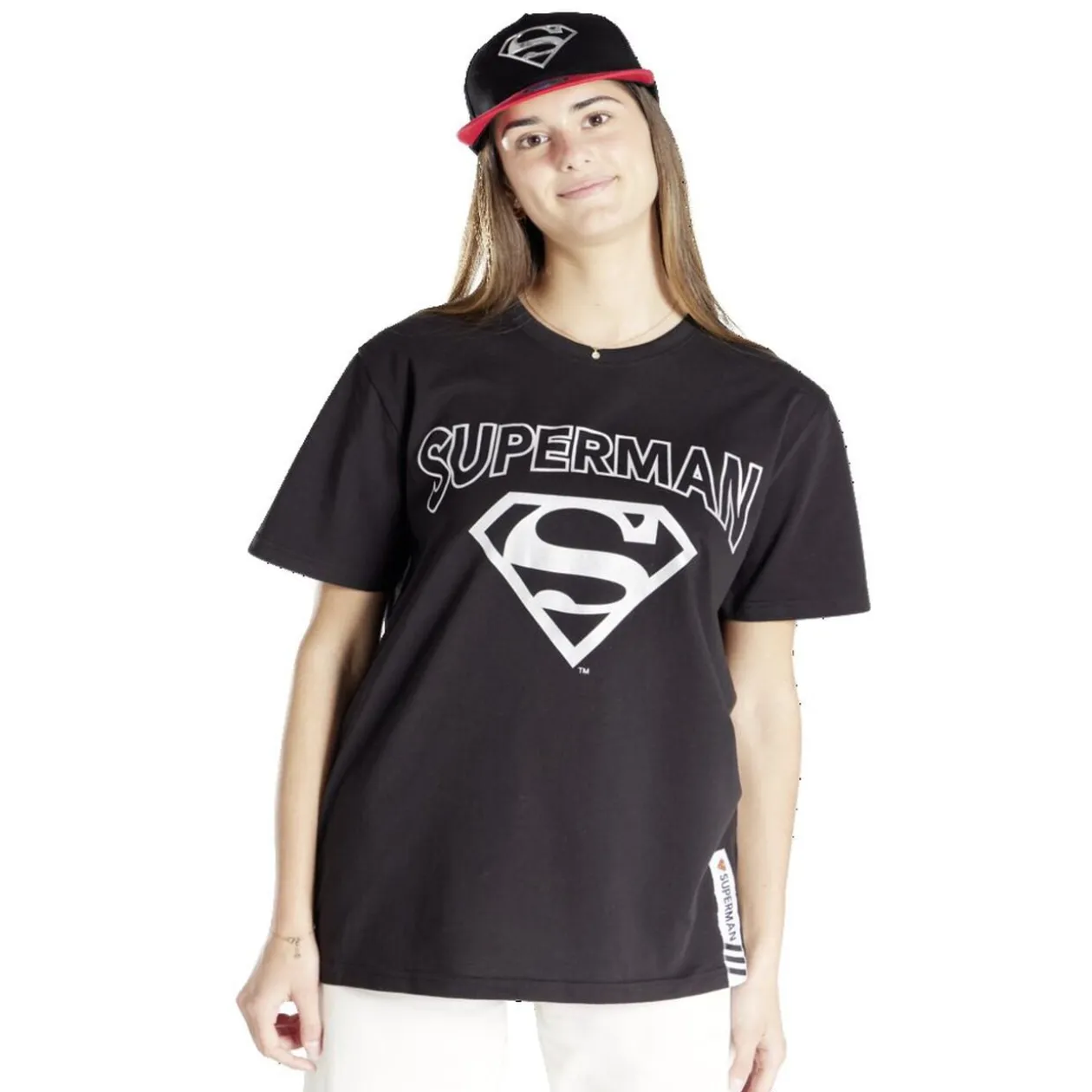 Casquette Superman coton noir et rouge