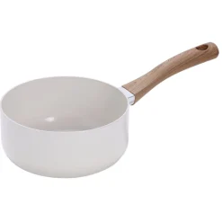 Casserole anti adhésive tous feux manche effet bois Ø18cm (2 modèles)