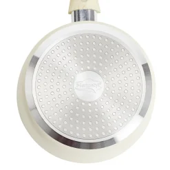 Casserole poignée effet bois aluminium et céramique beige Ø18cm < Gifi Hot