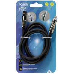 Câble lumineux lightning USB USBC 4en1 RGB 1,2m (4 modèles) < Gifi Outlet