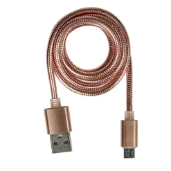 Câble USB vers micro USB métal Rose charge rapide