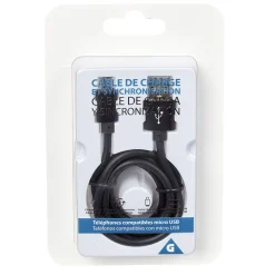 Câble USB vers micro USB plastique PP Noir charge rapide < Gifi Clearance