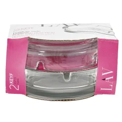 Cendrier rond transparent en verre x2 < Gifi Online