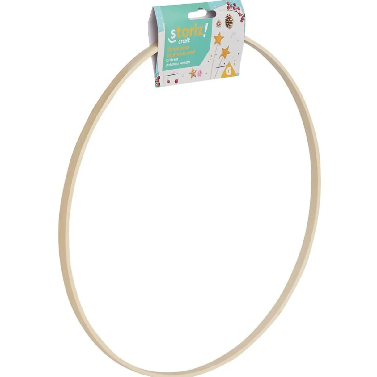 Cercle en bois pour couronne de Noël Ø30cm < Gifi Outlet