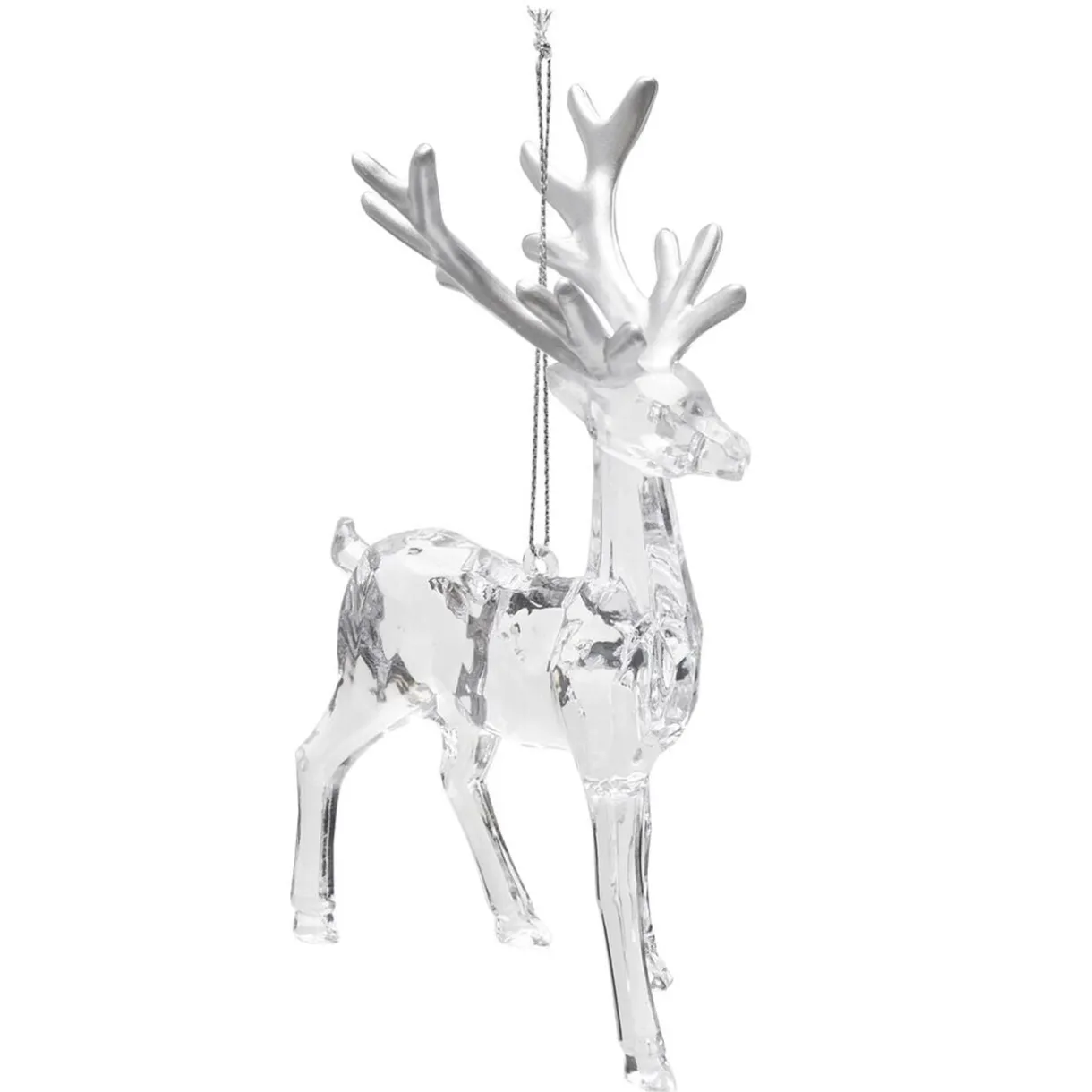 Cerf de Noël acrylique irisé à suspendre H15cm < Gifi Hot