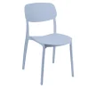 Chaise Ambre polypropylène bleu L46xP39xH77cm