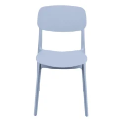 Chaise Ambre polypropylène bleu L46xP39xH77cm