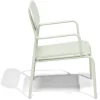 Chaise basse de jardin Faro empilable métal vert 56x56xH75cm < Gifi Outlet