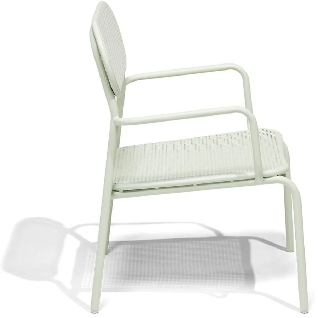 Chaise basse de jardin Faro empilable métal vert 56x56xH75cm < Gifi Outlet