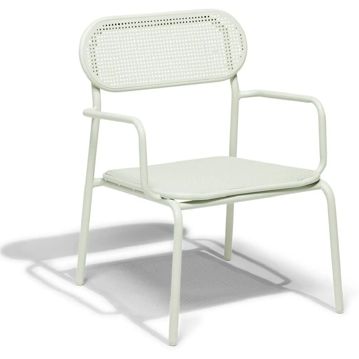 Chaise basse de jardin Faro empilable métal vert 56x56xH75cm < Gifi Outlet