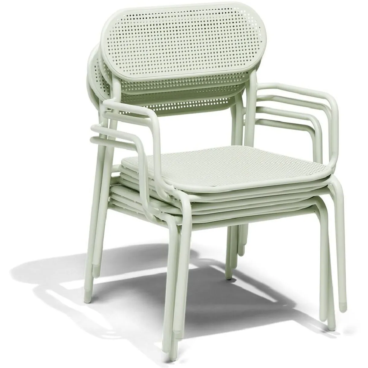 Chaise basse de jardin Faro empilable métal vert 56x56xH75cm < Gifi Outlet
