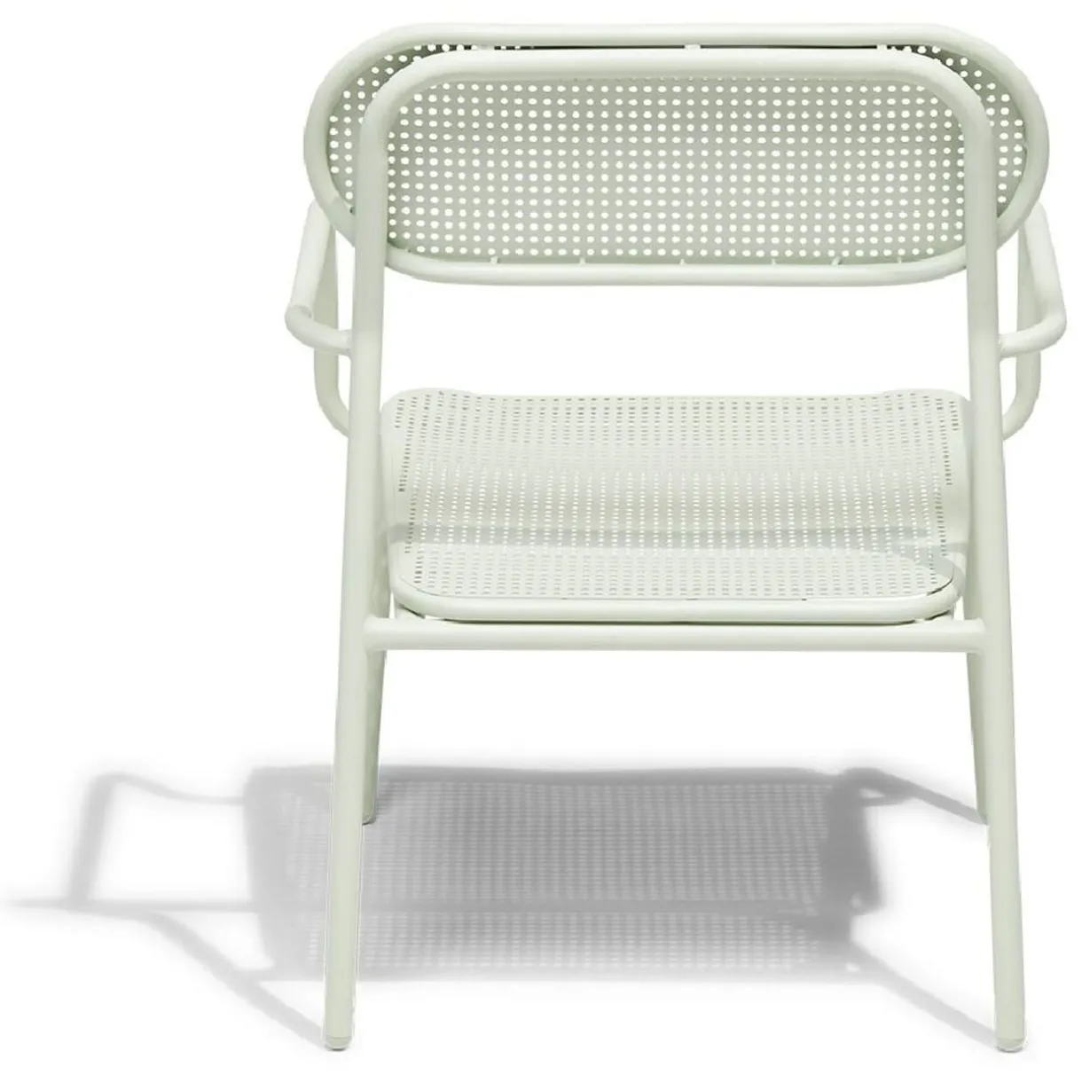 Chaise basse de jardin Faro empilable métal vert 56x56xH75cm < Gifi Outlet