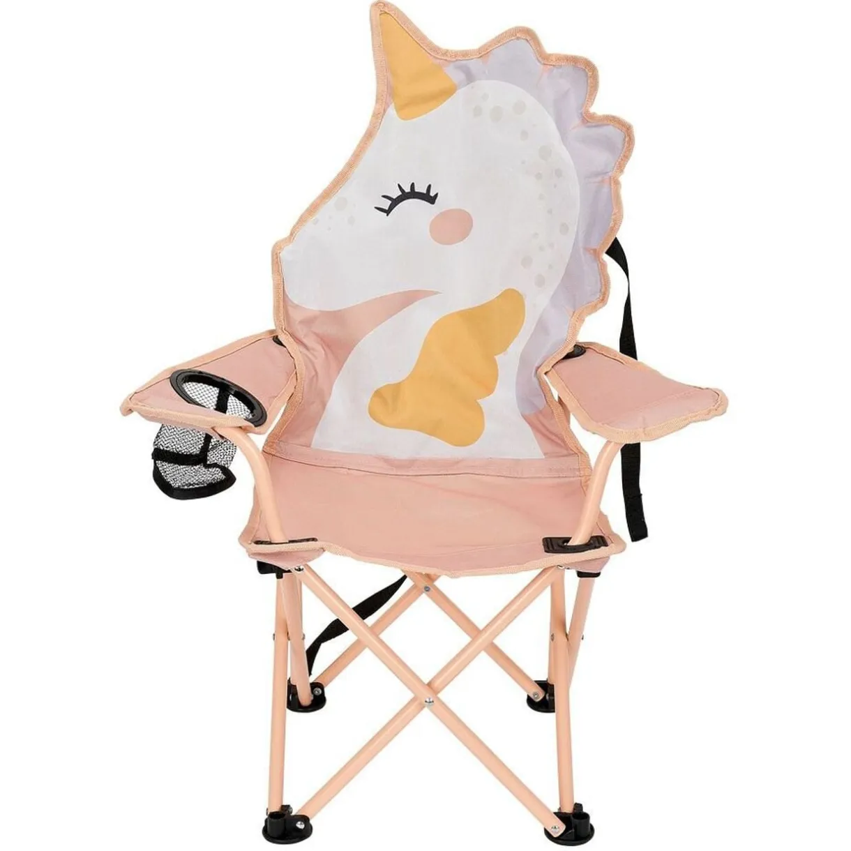Chaise de camping licorne acier et polyester 55x34xH75cm < Gifi Outlet