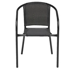 Chaise de jardin Macéo acier et textilène noir 54xP57xH75cm < Gifi Sale