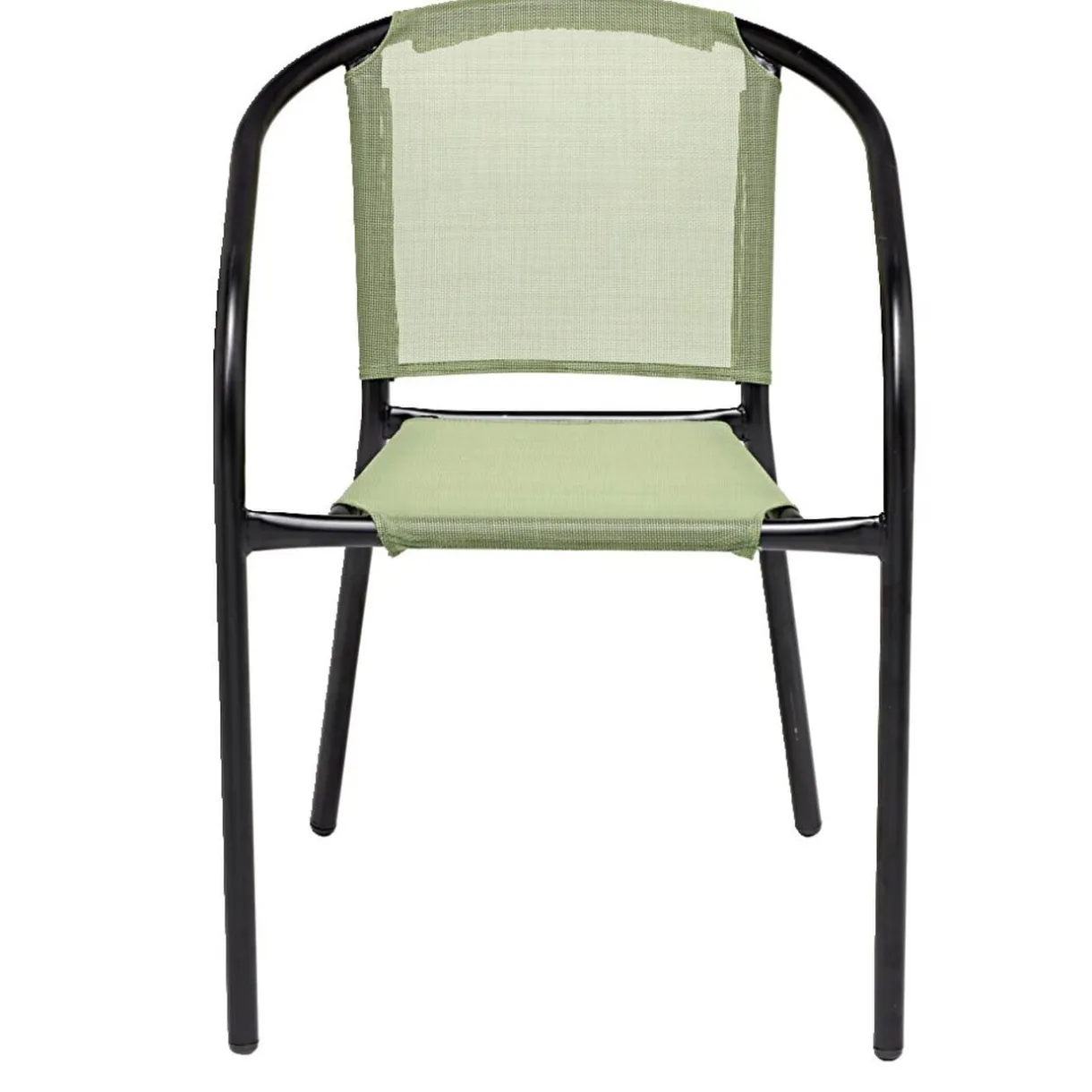 Chaise de jardin Macéo acier noir et textilène vert 54xP57xH75cm < Gifi Hot