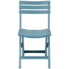 Chaise de jardin pliante Relax plastique bleu