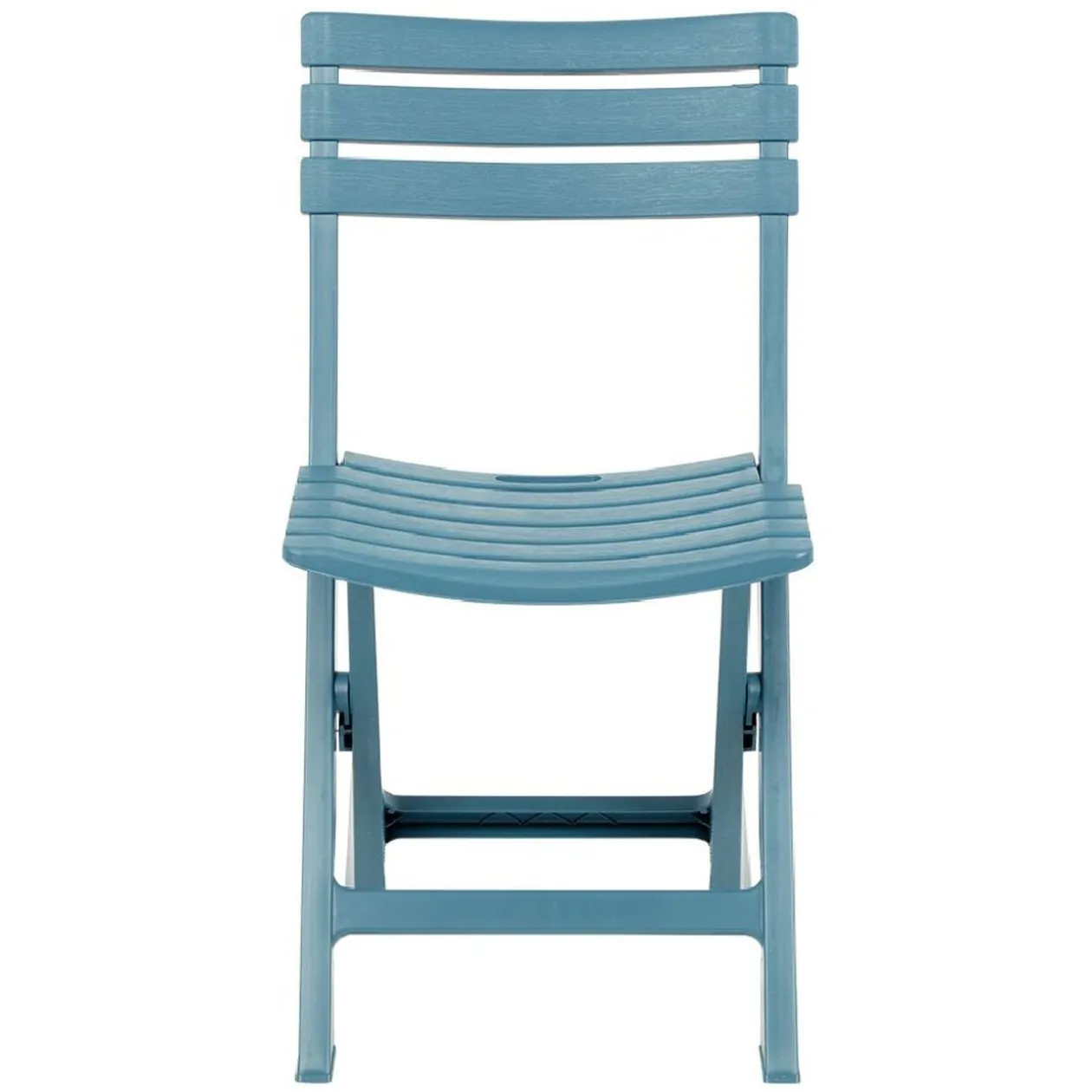 Chaise de jardin pliante Relax plastique bleu