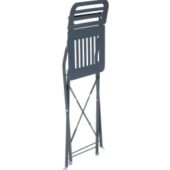 Chaise de jardin Rio pliante métal gris 41x45xH82cm