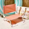 Chaise de plage acier et textilène rouge corail 44x42xH48cm < Gifi Outlet