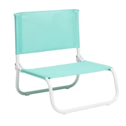Chaise de plage acier et textilène vert menthe 44x42xH48cm < Gifi New