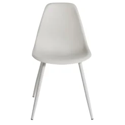 Chaise First métal et plastique gris clair 42,5x50xH78,5cm < Gifi Discount