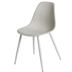 Chaise First métal et plastique gris clair 42,5x50xH78,5cm < Gifi Discount