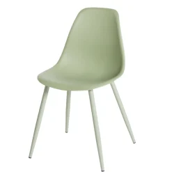 Chaise First métal et plastique vert 42,5xP50xH78,5cm < Gifi Best