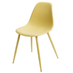 Chaise First métal et plastique jaune ocre 42,5x50xH78,5cm < Gifi Discount