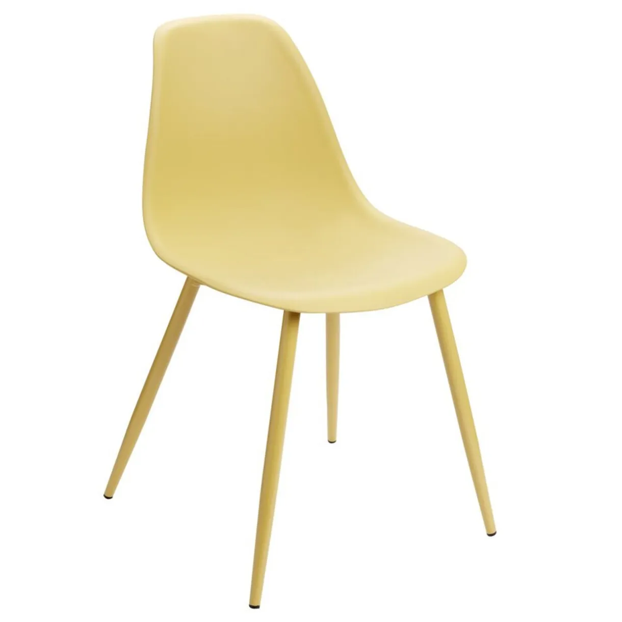 Chaise First métal et plastique jaune ocre 42,5x50xH78,5cm < Gifi Discount