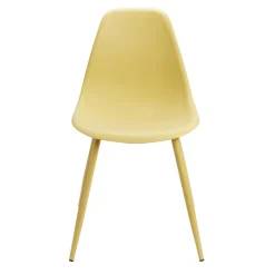 Chaise First métal et plastique jaune ocre 42,5x50xH78,5cm < Gifi Discount