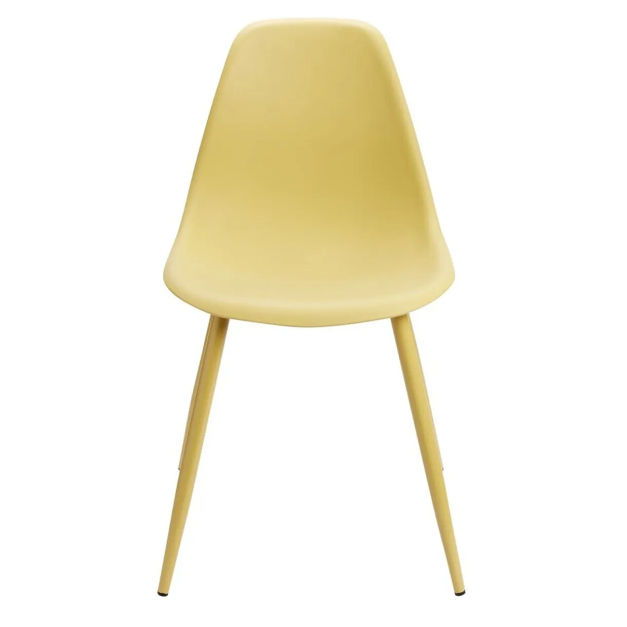 Chaise First métal et plastique jaune ocre 42,5x50xH78,5cm < Gifi Discount
