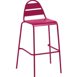 Chaise haute de jardin Fun métal rouge 59x58xH105cm < Gifi Best