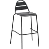 Chaise haute d'extérieur Fun métal gris 59x58xH105cm